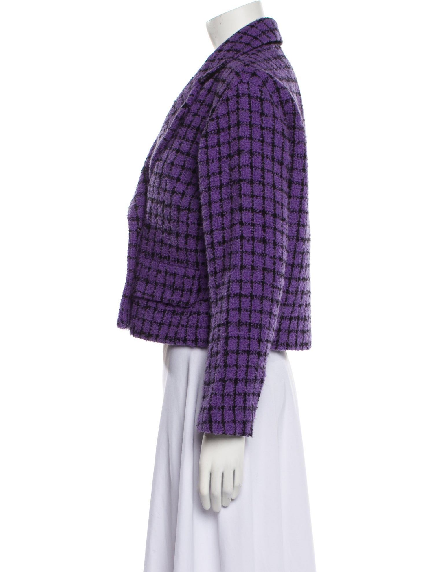 Sandro Plaid Print Blazer